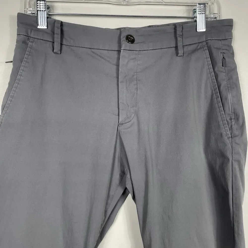 Birddogs Chino Pants Men's 30x28 Gray Stretch Performance Casual Golf Comfort